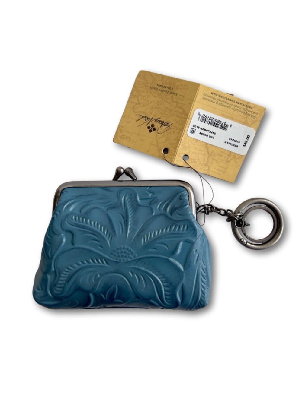 Patricia Nash Gracchi Tooled Leather Satchel & Matching Coin Purse NEW - Picture 15 of 16